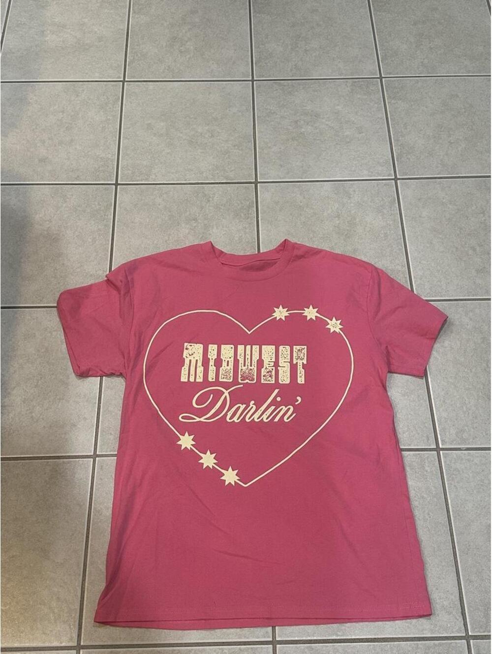B Darlin Women's Pink and Red Tshirt